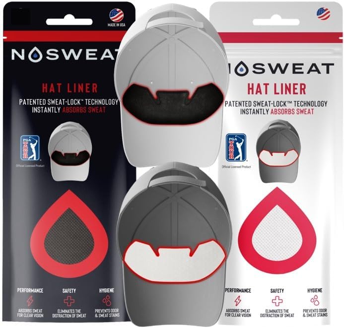 Hat Sweat Liners | PGA Tour Licensed | Protects, Prevents Stains & Odor | Golf Accessories Made in The USA