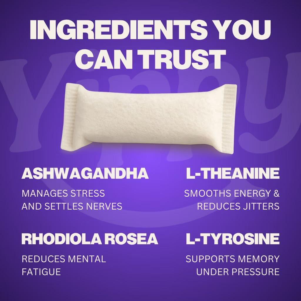 Yippy for the Course Nootropic Pouches - Caffeine-Free Golf Focus Pouches with L-Theanine, L-Tyrosine, Rhodiola & Ashwagandha - No Nicotine, No Tobacco - 5 Pack (Transfusion)