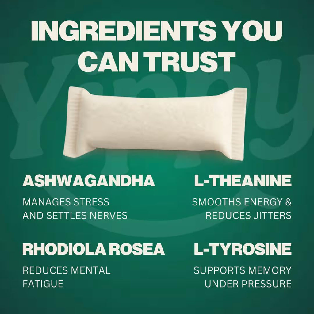 Yippy for the Course Nootropic Pouches - Caffeine-Free Golf Focus Pouches with L-Theanine, L-Tyrosine, Rhodiola & Ashwagandha - No Nicotine, No Tobacco - 5 Pack (Transfusion)