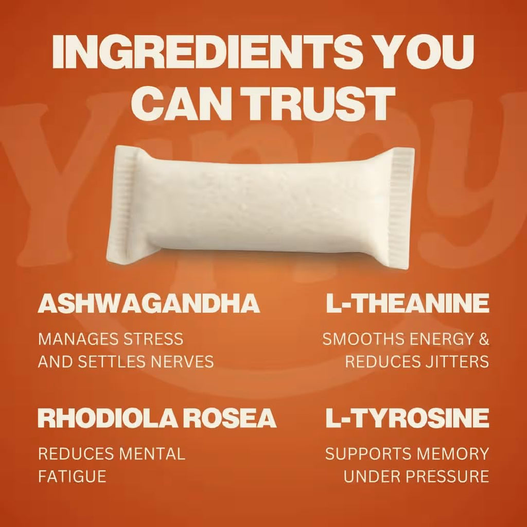 Yippy for the Course Nootropic Pouches - Caffeine-Free Golf Focus Pouches with L-Theanine, L-Tyrosine, Rhodiola & Ashwagandha - No Nicotine, No Tobacco - 5 Pack (Transfusion)