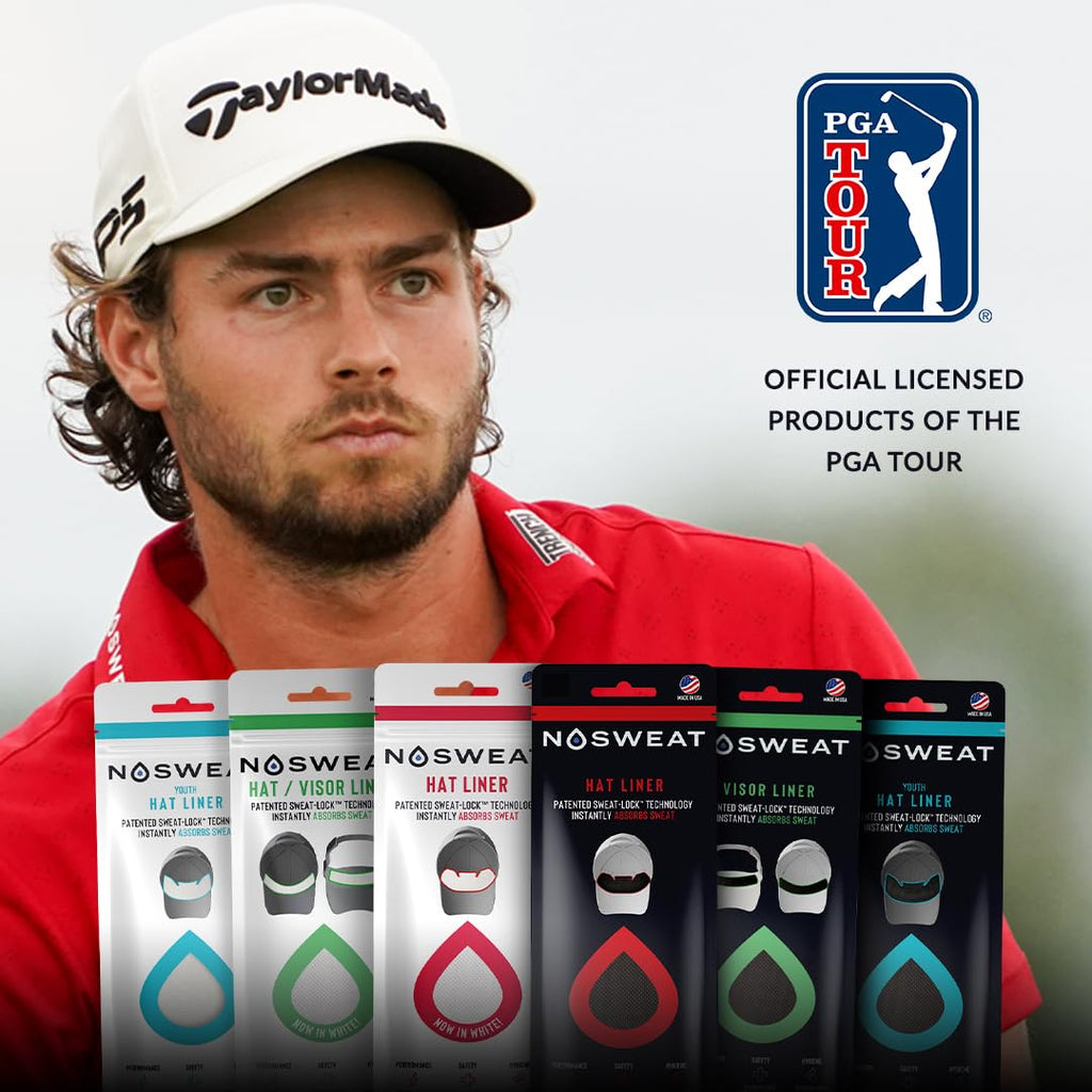 Hat Sweat Liners | PGA Tour Licensed | Protects, Prevents Stains & Odor | Golf Accessories Made in The USA