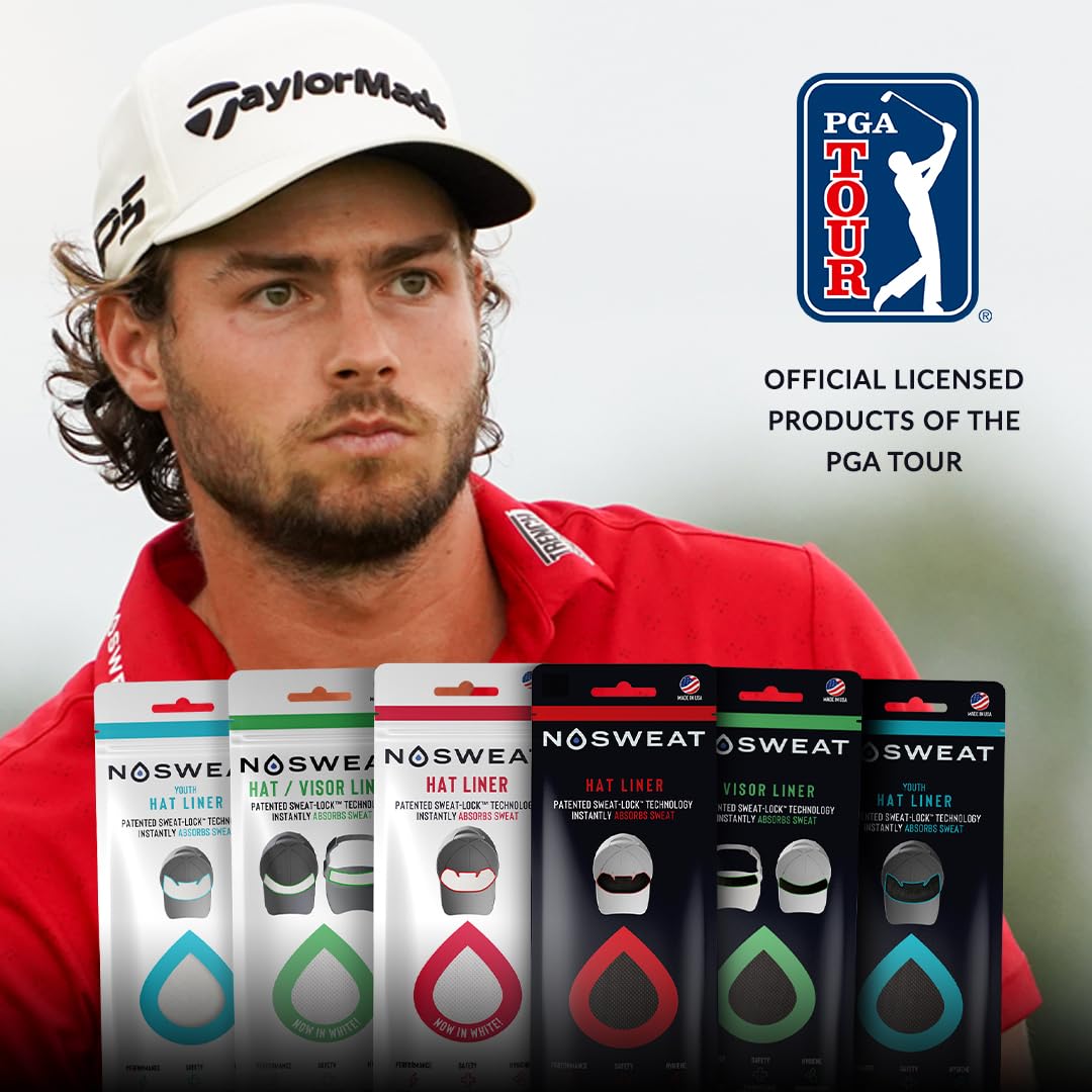 Hat Sweat Liners | PGA Tour Licensed | Protects, Prevents Stains & Odor | Golf Accessories Made in The USA