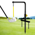 MELE LINKS Golf Swing Trainer Golf Training Aid Durable Metal Practice Golf Swing Training Aid Golf Swing Trainers Golf Practice Equipment Golf Accessories for Gift Golf Gifts for Men (Yellow)