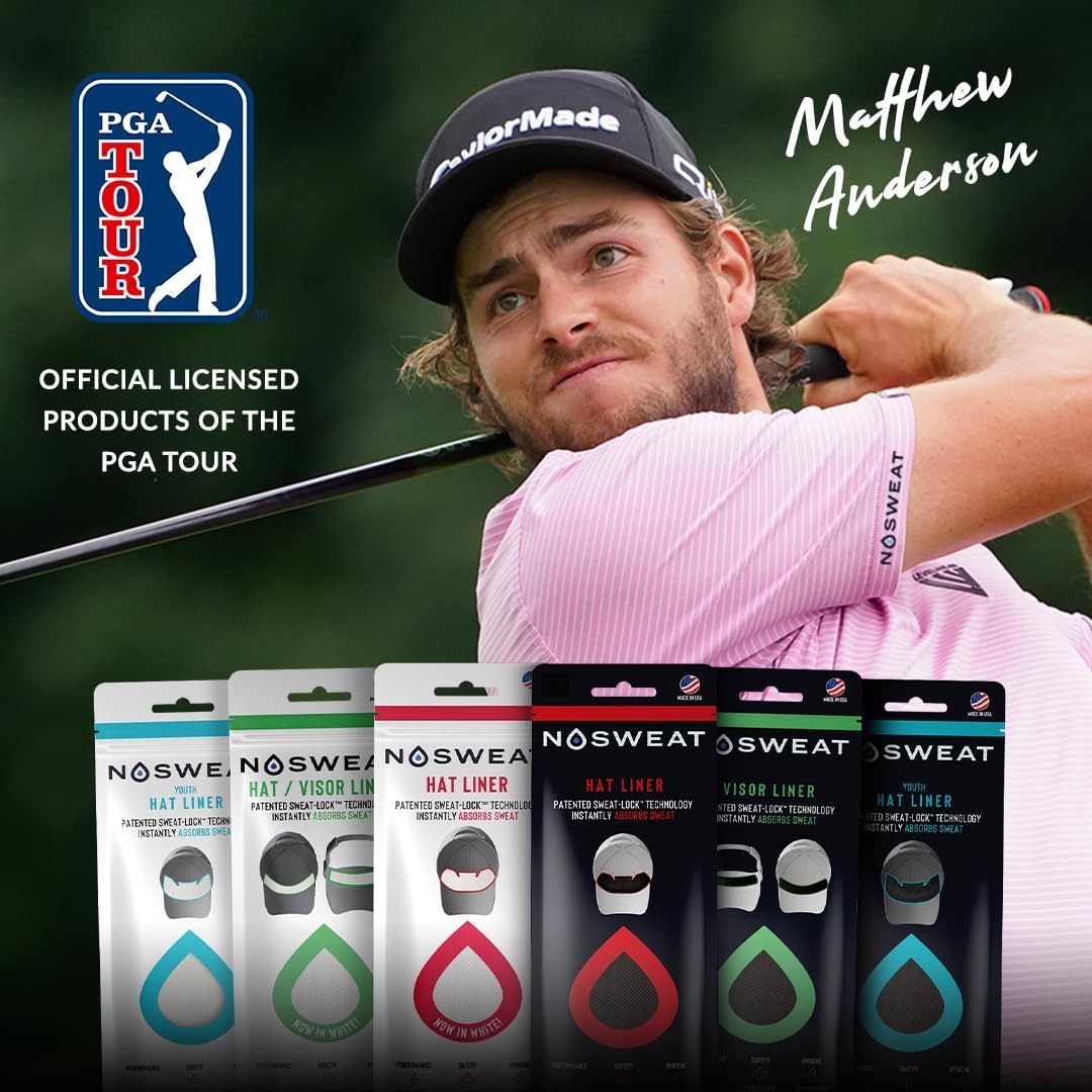 Hat Sweat Liners | PGA Tour Licensed | Protects, Prevents Stains & Odor | Golf Accessories Made in The USA
