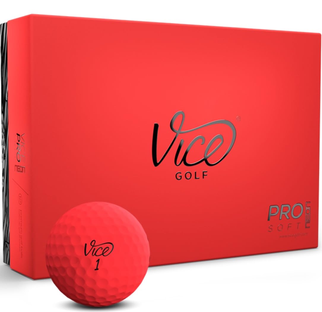 Vice Pro Soft Matte Red Golf Balls (12-Pack)