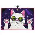 Cosmic Kitty Golf Towel | 24” x 16” Microfiber Towel | Magnetic Clip & Carabiner | Premium Golf Accessory
