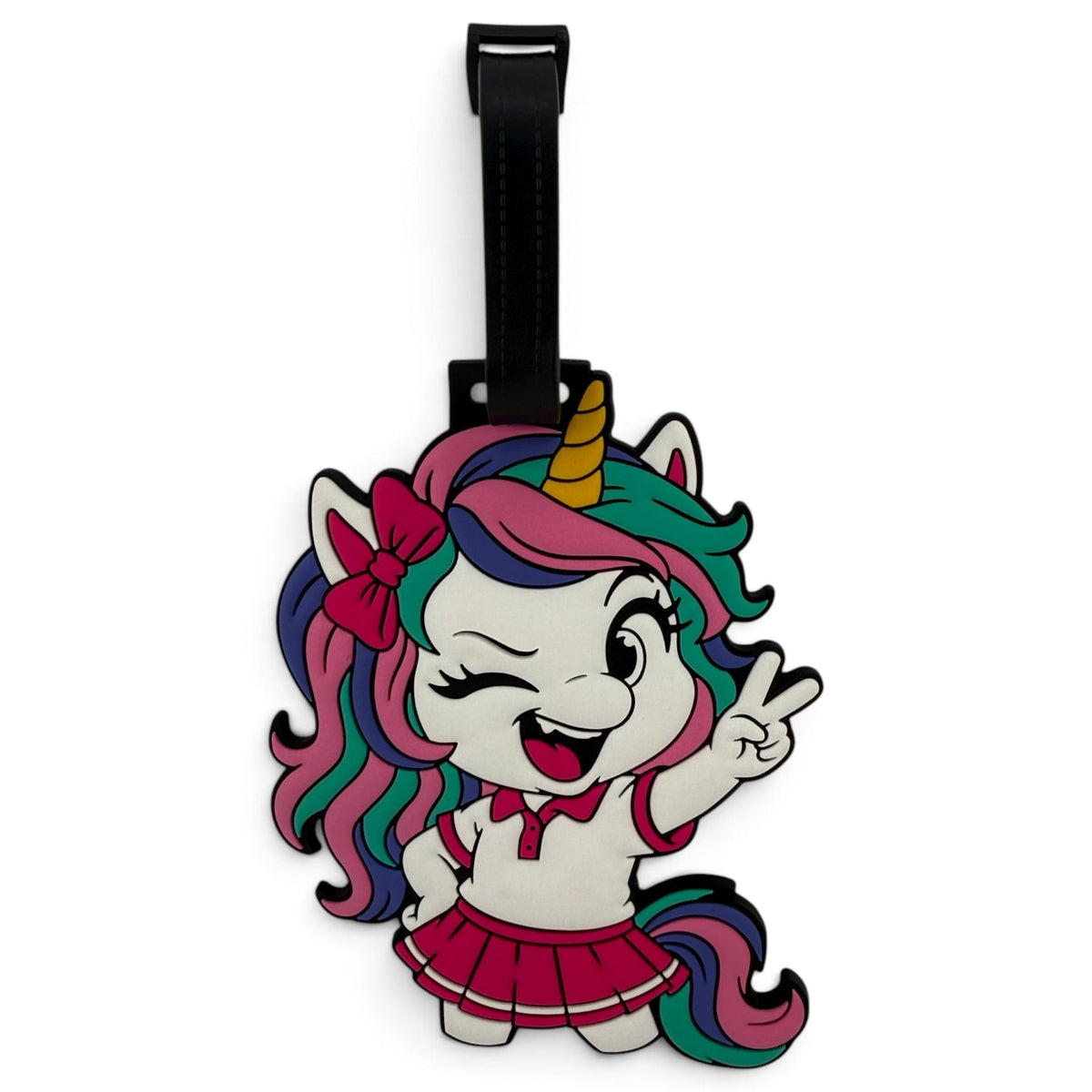 Sassy Unicorn Clip-On Tag | Multi-Use Bag Tag, Travel Tag, Golf Accessory