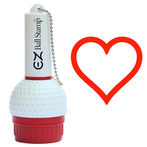 QuickMark Golf Ball Stamp - Red Heart
