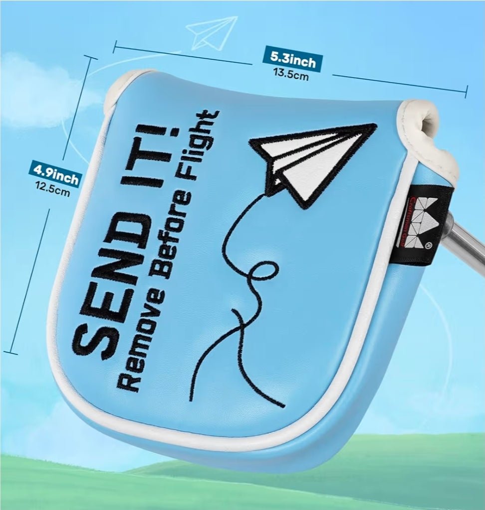 Blue Paper Airplane SEND IT! Headcover