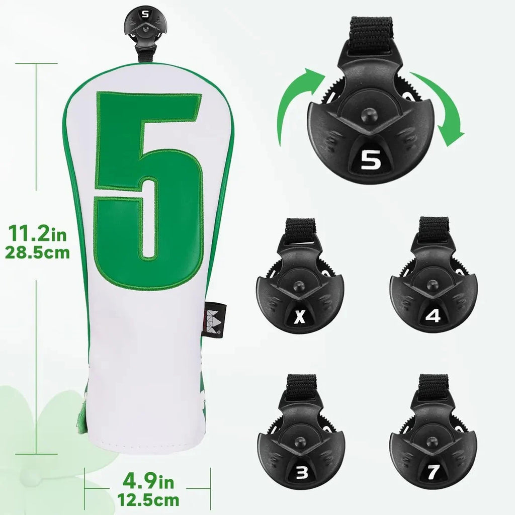 Caddie Whites & Lucky Greens Headcovers