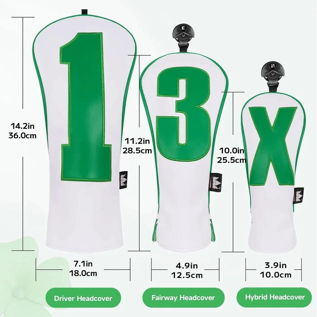 Caddie Whites & Lucky Greens Headcovers