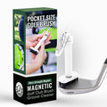 Stripebird - Magnetic Golf Club Brush Groove Cleaner (White) - Detachable - Premium Nylon Bristles - Golf Bag Accessories - Golf Club Cleaner Brush - Golf Accessories - Golf Ball Cleaner - Golf Tool