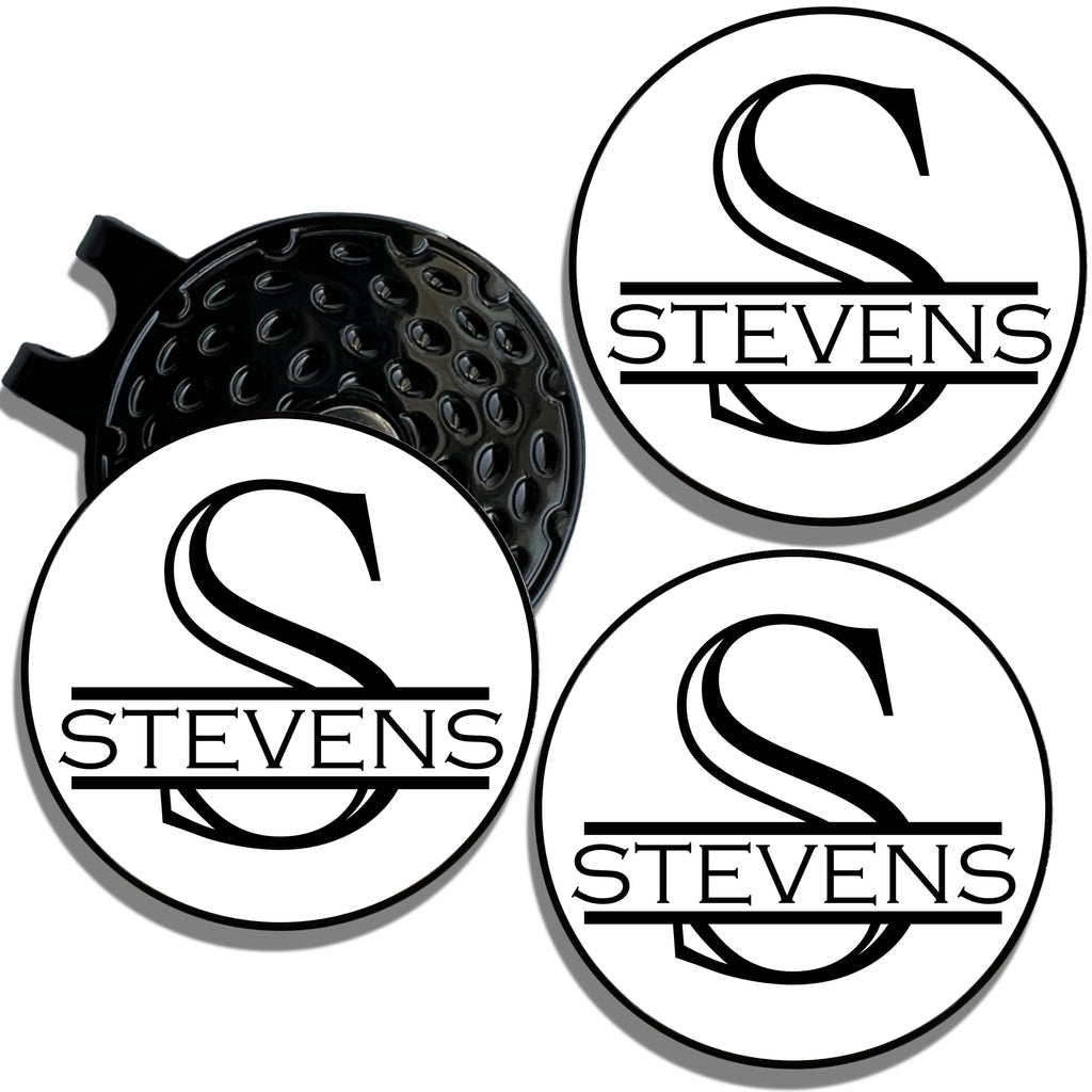 Magnetic Golf Hat Marker Clips - Monogrammed 3 Pack