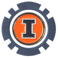 Officially Licensed Illinois Fighting Illini Poker Chip Ball Marker