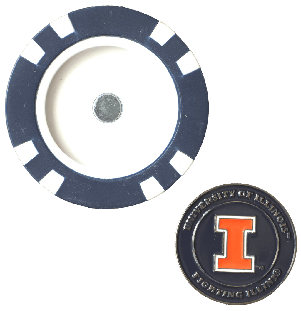 Officially Licensed Illinois Fighting Illini Poker Chip Ball Marker