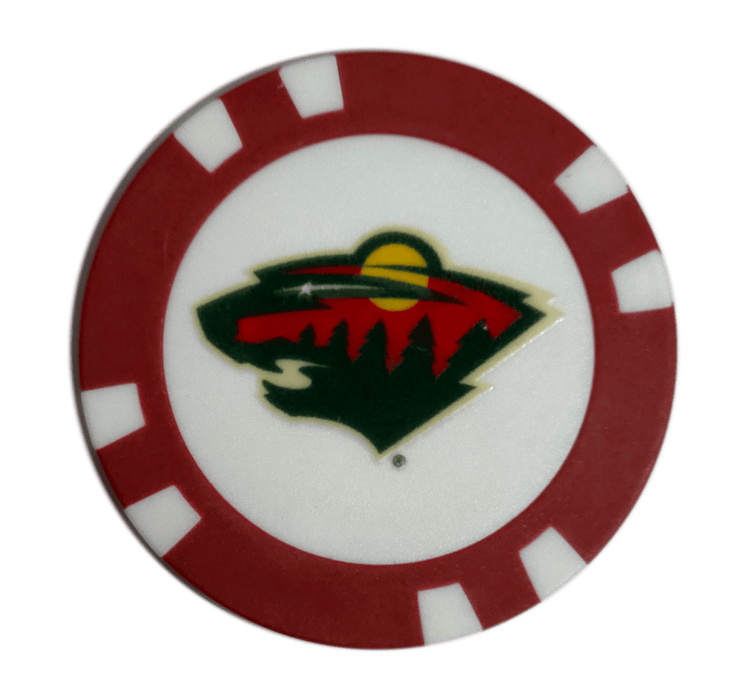 Officially Licensed Minnesota Wild Poker Chip Golf Ball Marker