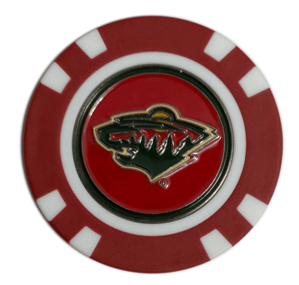 Officially Licensed Minnesota Wild Poker Chip Golf Ball Marker
