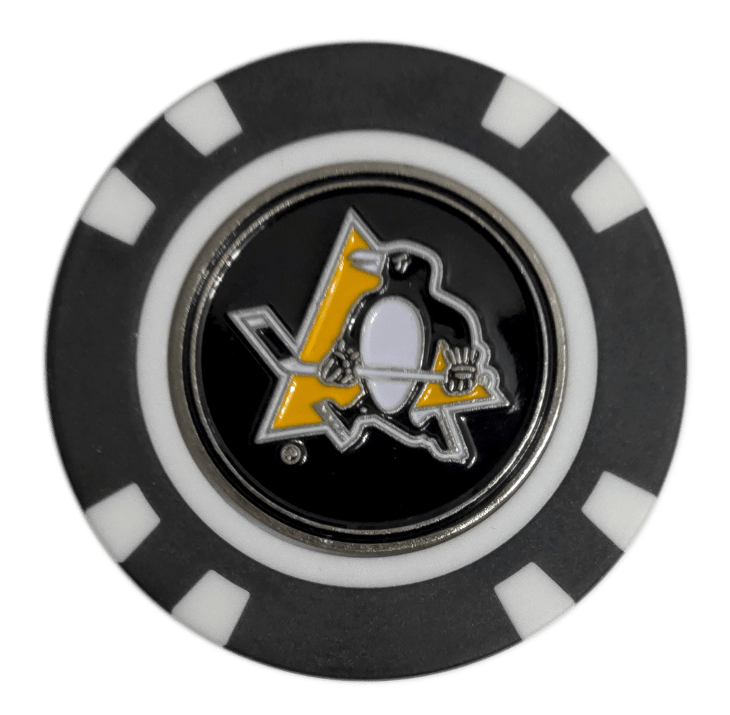 Officially Licensed Pittsburgh Penguins Poker Chip Golf Ball Marker