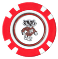 Officially Licensed Wisconsin Badgers Poker Chip Ball Marker